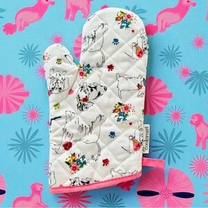 Vintage Quilted Fabric Cooksmart Dog Lovers Oven Mitt